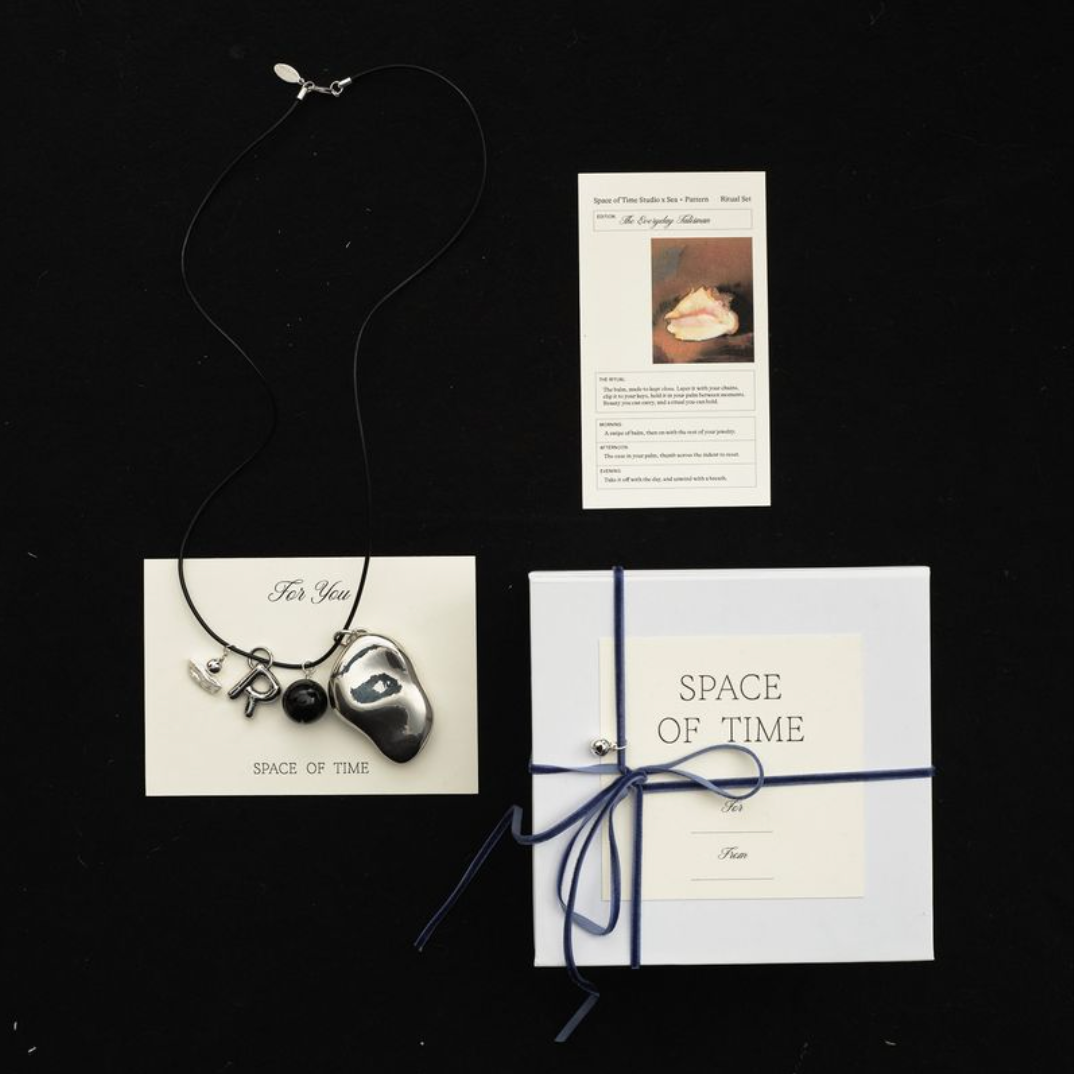 Everyday Talisman Necklace, personalized balm necklace gift by Space of Time x Sea + Pattern